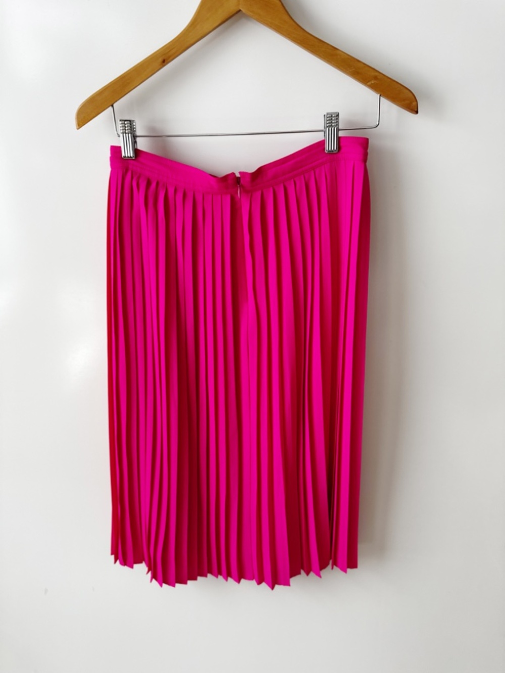 J.Crew Pleated Midi Skirt Fuchsia Pink 4 - Picture 2 of 8